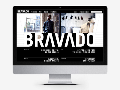 Bravado Magazine brand and identity brand architect cms development magazine design ui ux design ux design wordpress