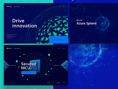 Azure Sphere 3d design homepage mainpage microsite microsoft ui ux web webdesign webgl website