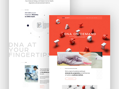 DNA Script Website Redesign biotech biotechnology design dna homepage mainpage microsite product science ui ux webdesign website