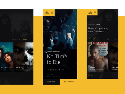 MGM 007 design homepage james bond mainpage mgm microsite movies movies app ui ux webdesign website