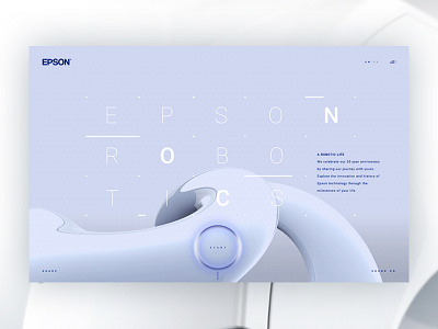 Epson Robotics epson microsite robotics robots simple ui ux web app web design