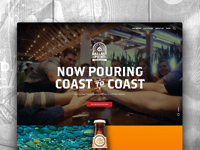 Ballast Point Website Redesign beer beverages black brand design digital drinks ecommerce food homepage images photography products red type typography ui uidesign ux website