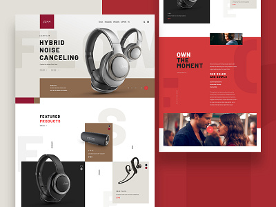 Cleer Homepage Concept B audio design ecommerce headphones main mainpage music products ui ux web webdesign website