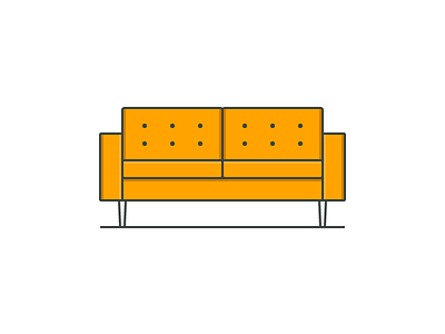 Living Room - WIP chill couch illustration living room lounge mid century modern relax wip