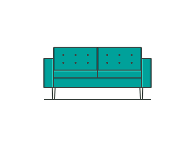 Living Room - WIP chill couch illustration living room lounge mid century modern relax wip