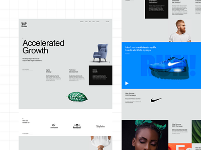 Nordic Tech House homepage exploration clean design flat minimal typography ui ux web website