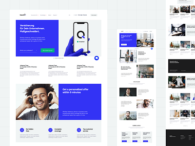 insureQ website exploration branding design flat identity logo minimal ui ux web website