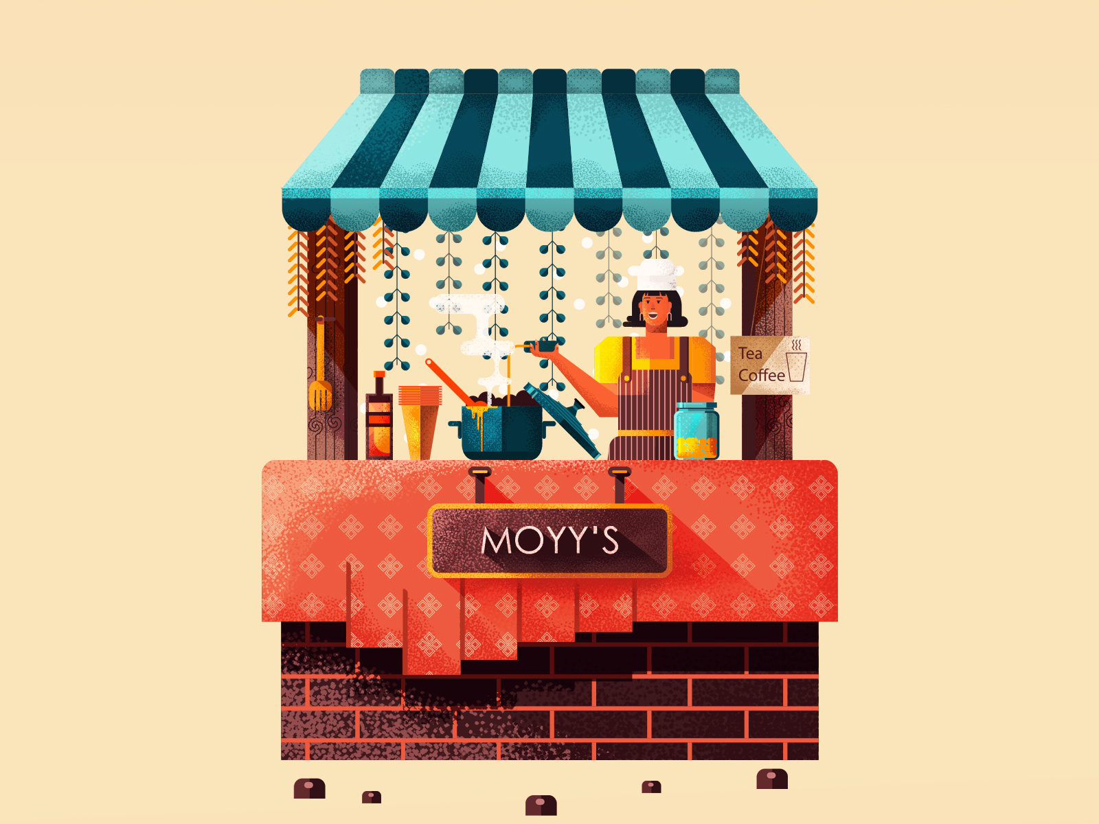 Small tea stall by Moyyco on Dribbble