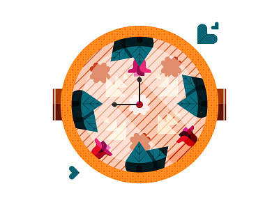 Colourful wrist watch 36days 36daysoftype alphabet clock colourful floral flowers foliage letter o shapes watches wrist watch