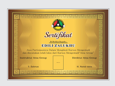 Certificate (Sertifikat) branding logo motion graphics ui