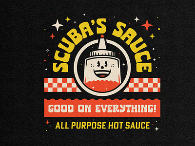 Get Saucy Wid It branding branding and identity cartoon character food illustration logo oldschool retro sauce