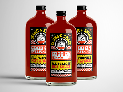 Sauce Label Bottles Mockup