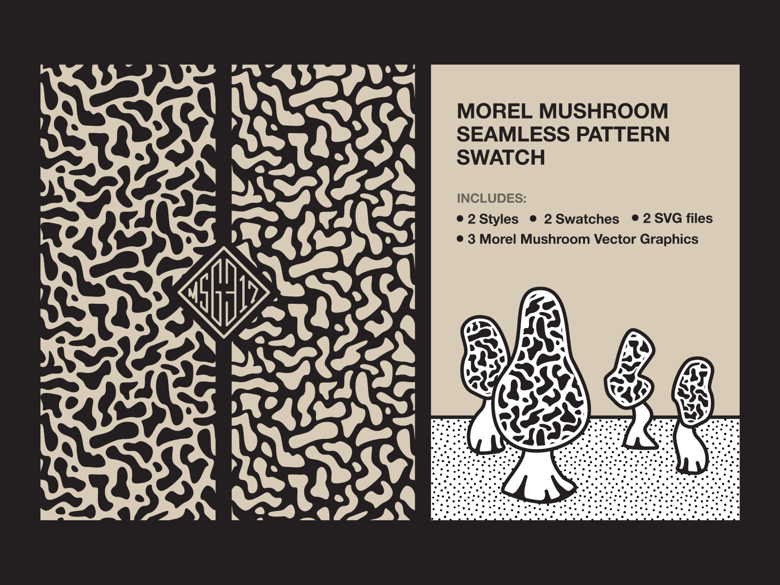 Morel Mushroom Pattern by MSG317 on Dribbble