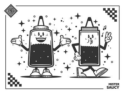 Mister Saucy Mascot branding cartoon character food illustration logo mascot msg317 sauce vector
