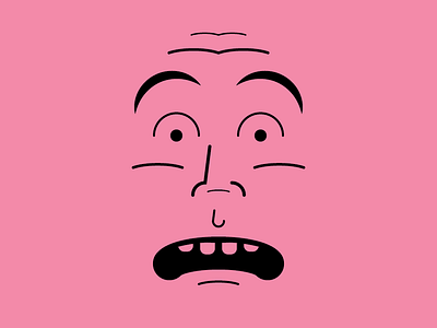 Frightface character face gasp illustration scared