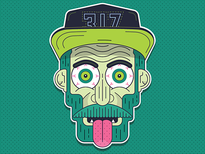 :p + color cartoon face illustration