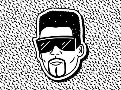 DJ Terminator X Cartoon cartoon dj fanart head hiphop oldschool terminator x