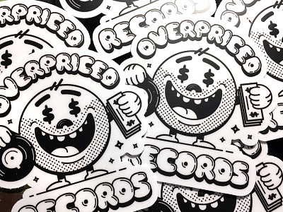 Overpriced Records Stickers records stickers vinyl