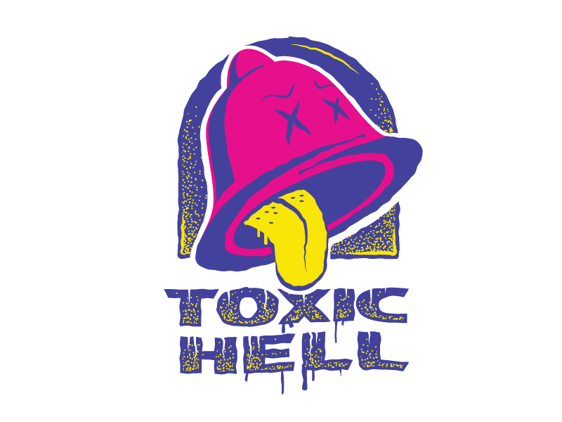 Toxic Hell fast food food hell logo toxic