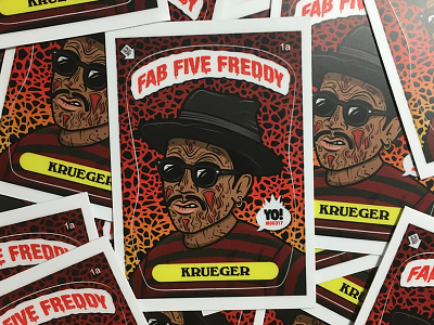 Fab Five Freddy Krueger 80s fab five freddy freddy krueger gpk horror rap stickers yo