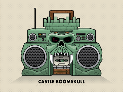 Castle Boomskull boombox cassette greyskull motu radio skull