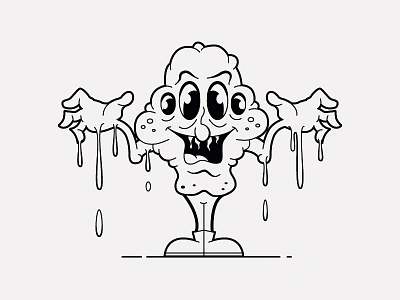 Mo' Monster cartoon character drips eyes illustration monster msg317