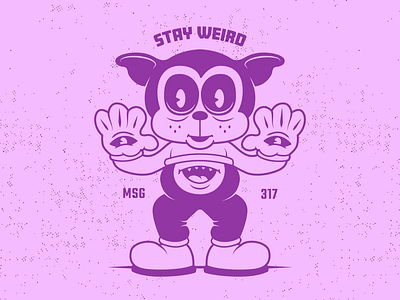 SW4L bootleg cartoon character design illustration lowbrow mascot msg317 vector vintage weird