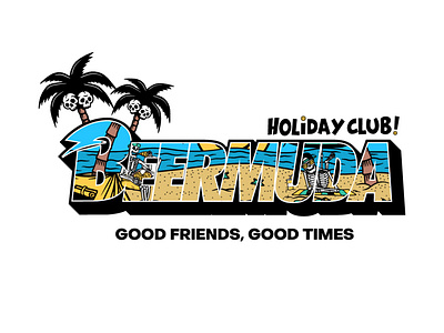 Beermuda Holiday Club design illustration vector