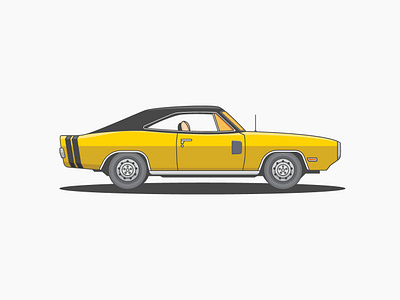 Dodge Classic car design illustration vector