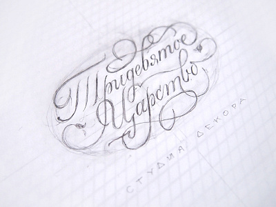 Unused logo sketch calligraphy copperplate logo sketch