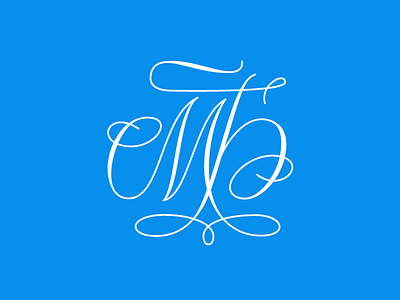 Cyrillic monogram calligraphy classy copperplate elegant lettering logo monogram