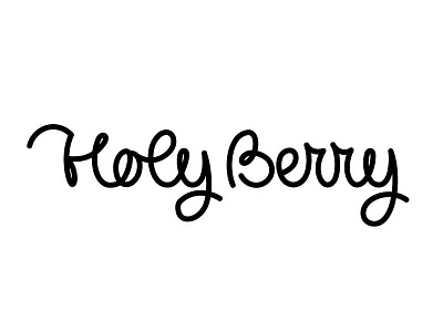 Holy Berry lettering logo coffee hand lettering lettering logo monoline