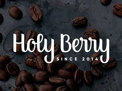 Holy Berry lettering logo brush lettering coffee hand lettreing lettering logo