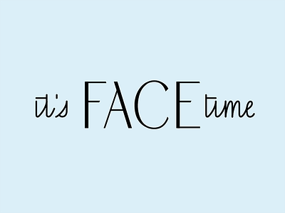 It's face time beauty salon face lettering logo