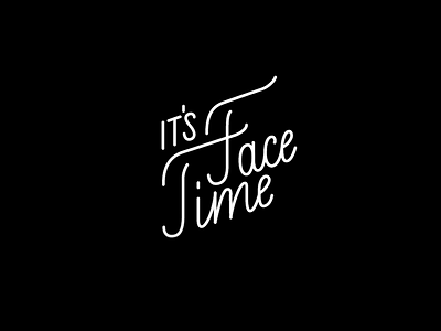 It's face time beauty salon face lettering logo monoline
