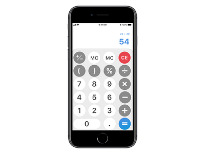 iPhone 8 Calculator calculator daily ui ui design