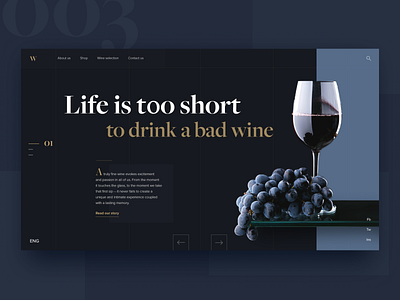 Daily UI #003 003 100 daily ui daily 100 challenge daily ui 003 design first screen landing page ui ux wine