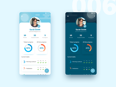 Daily UI #006 006 100 daily ui after affects app clean daily 100 challenge design habbits ui user account userprofile ux vector