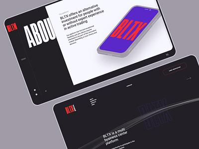 BLTX branding design identity illustration minimal type typography ui ux web