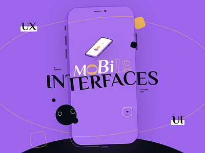 Mobile Interfaces branding design flat identity illustration minimal typography ui ux web