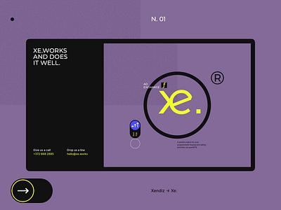 Xe.works design flat identity illustration logo minimal type typography ui web