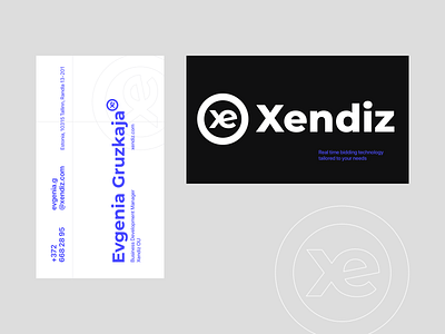 Xe business card branding design identity logo type typography