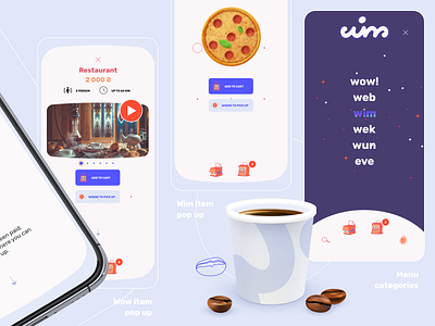 wim-pages app branding design flat identity logo minimal ux web website