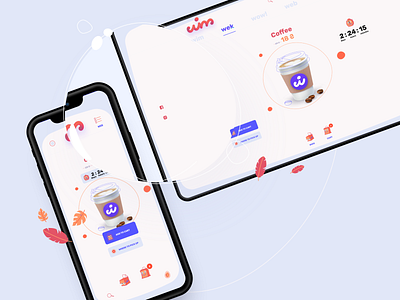 wim-wek_coffee app branding design flat identity minimal ui ux web website