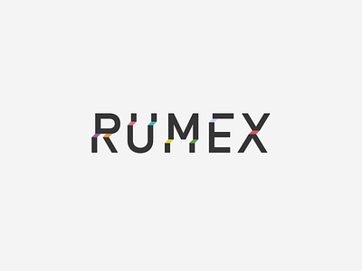Rumex logo branding design electronic music female music graphic graphic design live act logo logo design performer