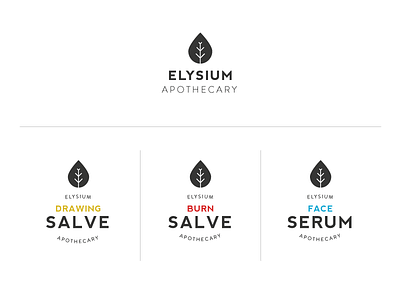 Elysium Apothecary apothecary branding