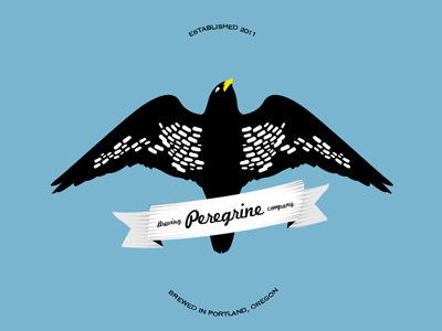 Peregrine Brewing Logo Simplified beer logo simple