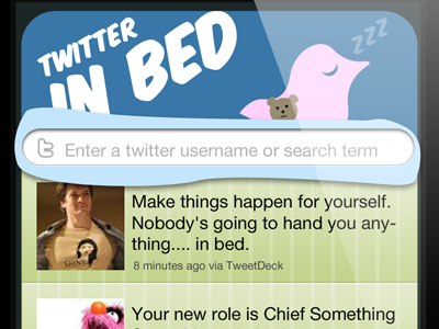 Twitter In Bed app iphone twitter