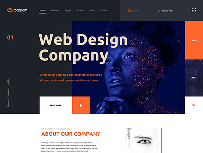 Template 2 for themeforest theme design landingpage minimal portfolio typography ui ux web webdesign website