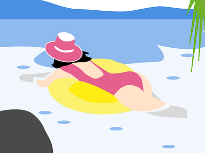 Summer Swimming design illustration illustration design summer vector